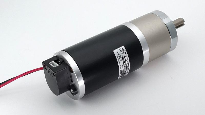 56mm 12V dc gear motor low rpm with encoder